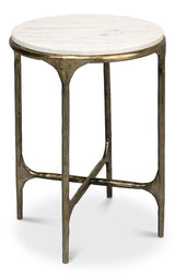 Gimlet White Round End Table - Ornate Home
