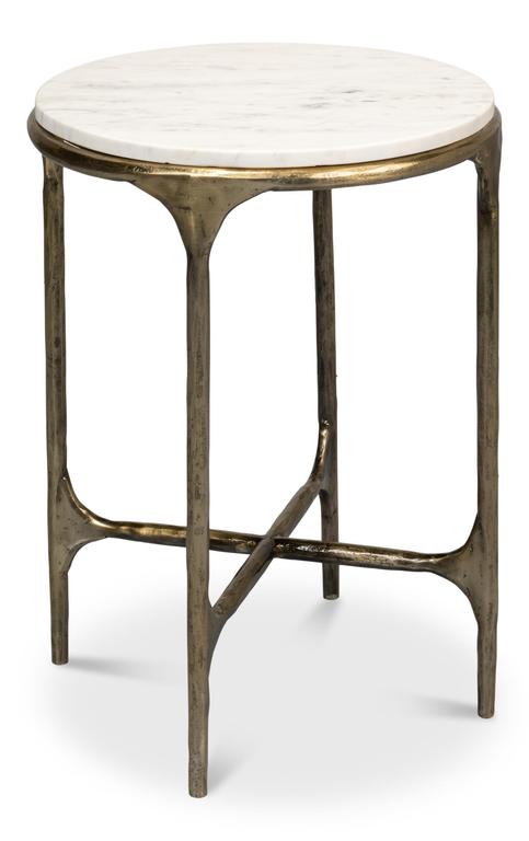 Gimlet White Round End Table - Ornate Home