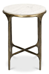 Gimlet White Round End Table - Ornate Home