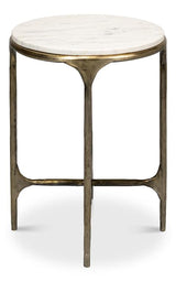 Gimlet White Round End Table - Ornate Home
