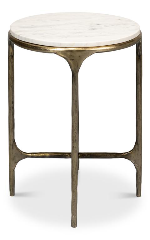 Gimlet White Round End Table - Ornate Home