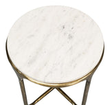 Gimlet White Round End Table - Ornate Home