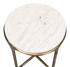 Gimlet White Round End Table - Ornate Home