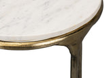 Gimlet White Round End Table - Ornate Home