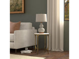 Gimlet White Round End Table - Ornate Home