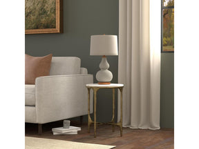 Gimlet White Round End Table - Ornate Home