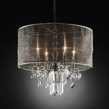Gina Chrome/Black Ceiling Lamp - Ornate Home