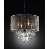 Gina Chrome/Black Ceiling Lamp - Ornate Home