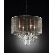 Gina Chrome/Black Ceiling Lamp - Ornate Home