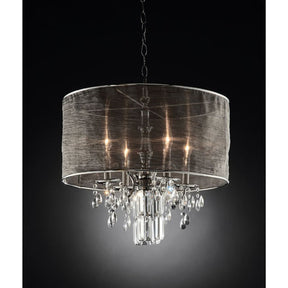 Gina Chrome/Black Ceiling Lamp - Ornate Home