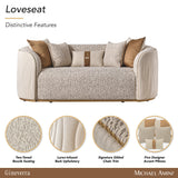 Gineverra Ivory Gold/Biscotti Loveseat