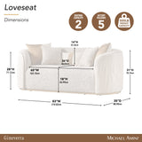 Gineverra Ivory Gold/Biscotti Loveseat