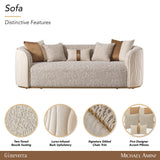 Gineverra Ivory Gold/Biscotti Sofa