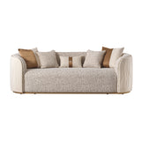 Gineverra Ivory Gold/Biscotti Sofa