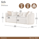 Gineverra Ivory Gold/Biscotti Sofa