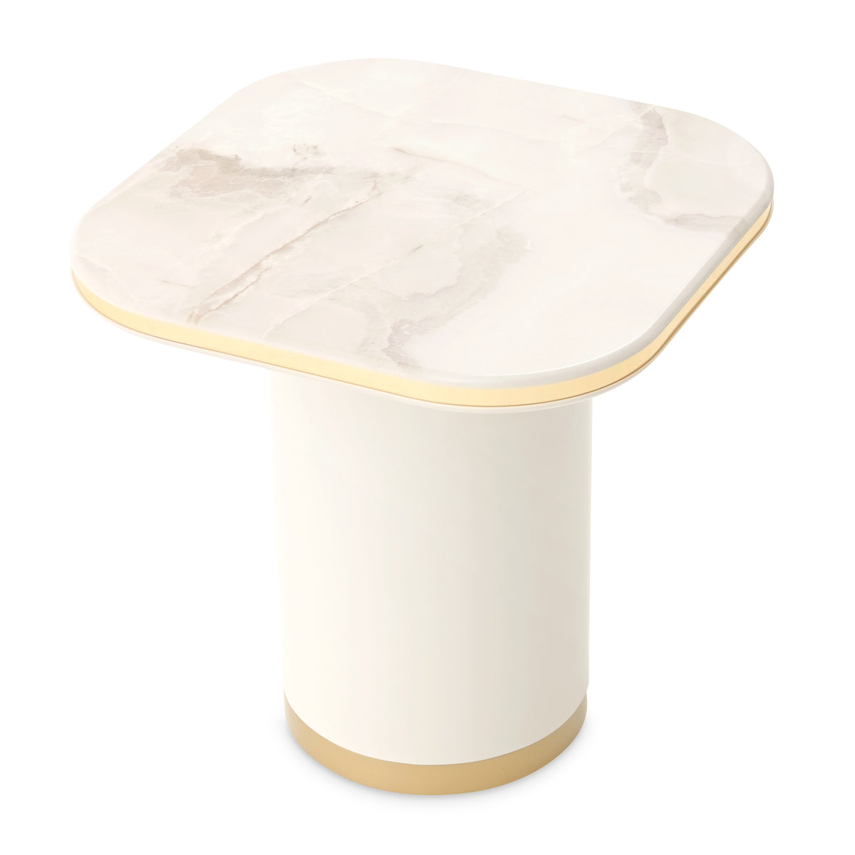 Gineverra Ivory Gold End Table - Ornate Home