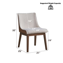 Ginny Brown Side Chair  (Set of 2) - Ornate Home
