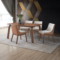 Ginny Walnut Dining Table - Ornate Home