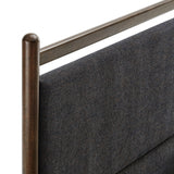 Ginny Wenge Heathered Dark Gray Queen Size Platform Bed Frame - Ornate Home