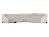 Gio White/Cream 5-Piece Fabric Power Motion Sectional - Ornate Home