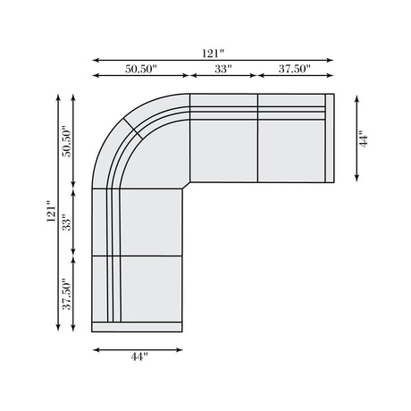 Gio White/Cream 5-Piece Fabric Power Motion Sectional - Ornate Home