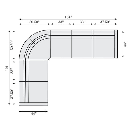 Gio White/Cream Fabric Power Motion Sectional - Ornate Home