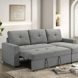 Giorgi Gray Sectional w/ Pullout - Ornate Home