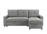 Giorgi Gray Sectional w/ Pullout - Ornate Home