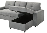 Giorgi Gray Sectional w/ Pullout - Ornate Home