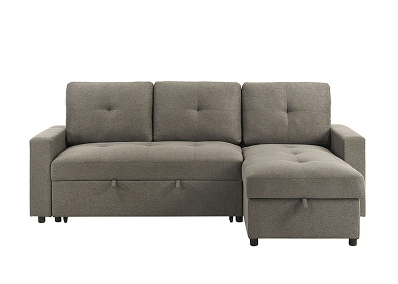 Giorgi Light Brown Sectional w/ Pullout - Ornate Home