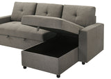 Giorgi Light Brown Sectional w/ Pullout - Ornate Home