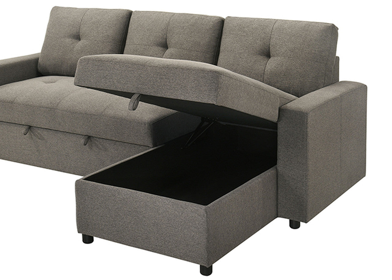 Giorgi Light Brown Sectional w/ Pullout - Ornate Home