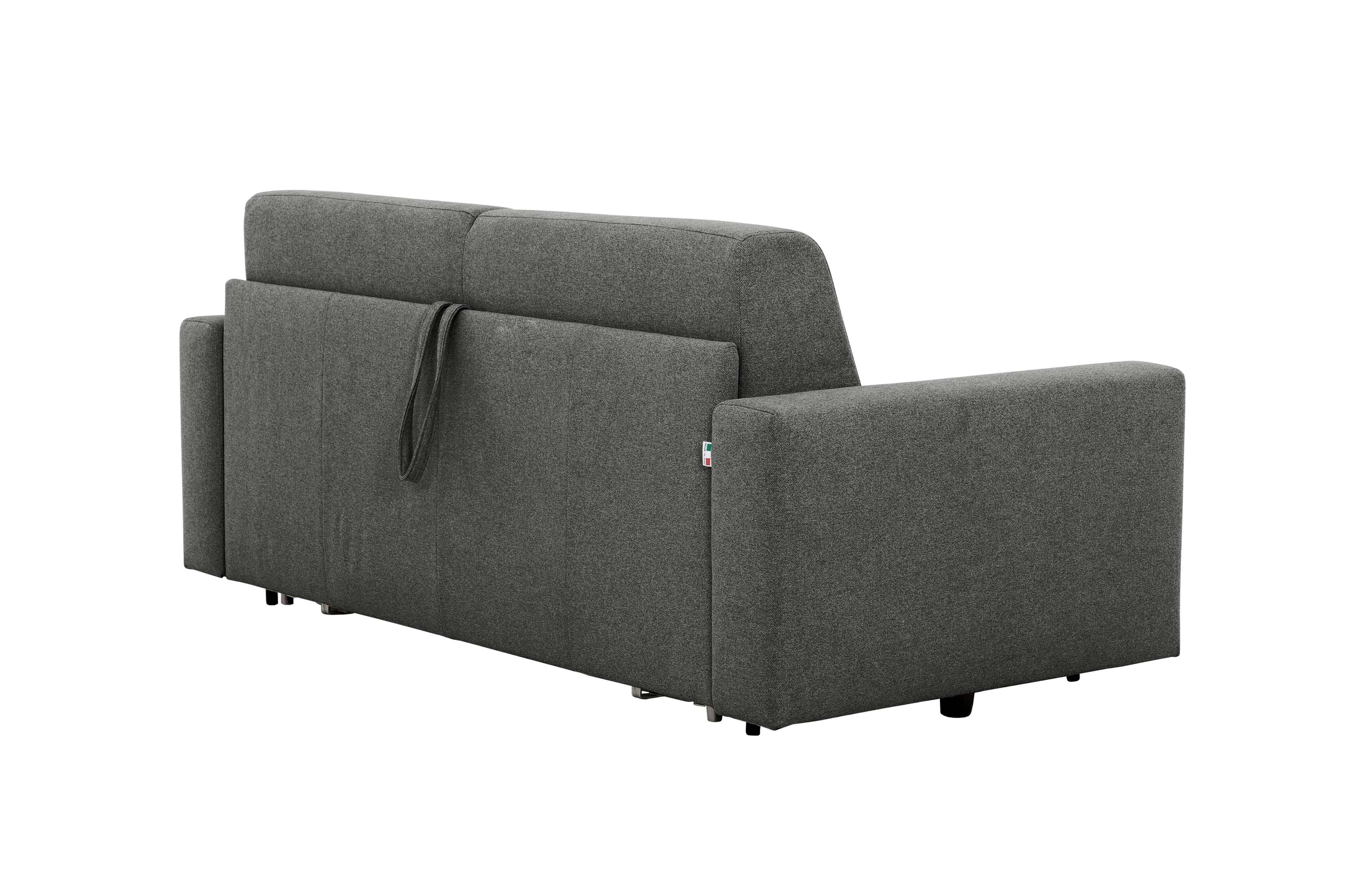 Stearns & Foster® Giotto Dark Grey Full Sleeper Sofa w/ Memory Foam Mattress - Ornate Home