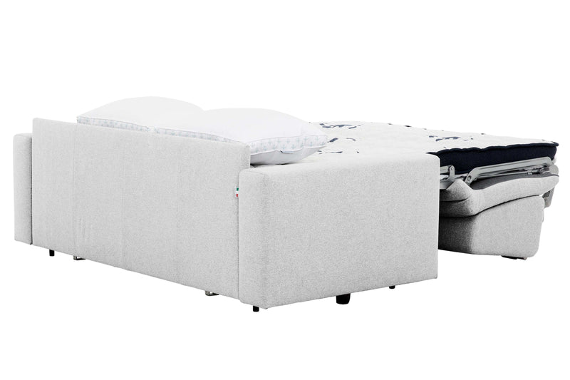 Stearns & Foster® Giotto Silver Full Sleeper Sofa w/ Memory Foam Mattress - Ornate Home