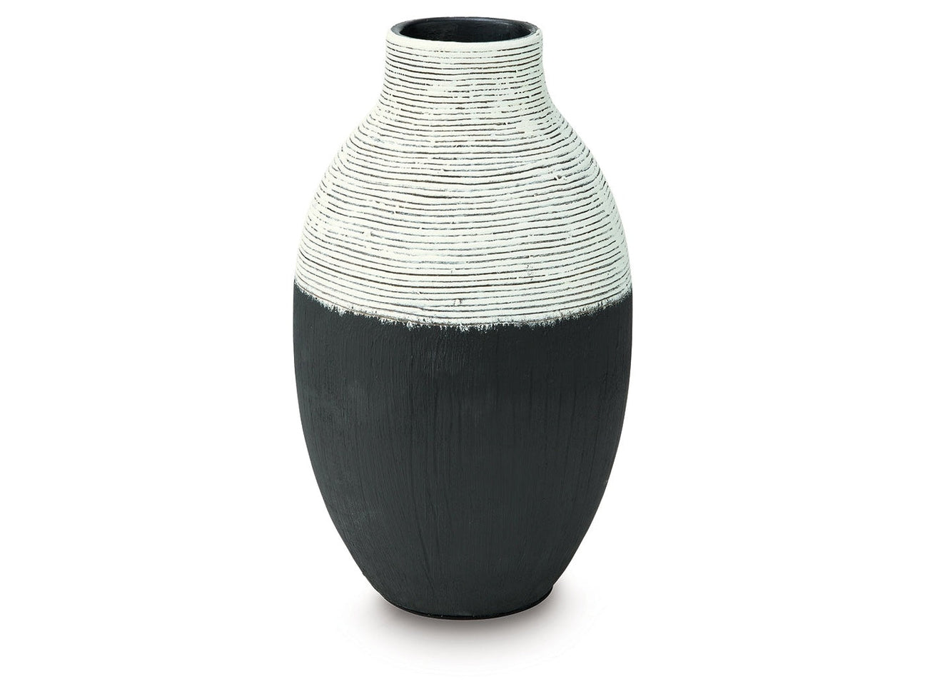 Girtha Antique White/Black Vase (13''H) (Online Special Price) - Ornate Home