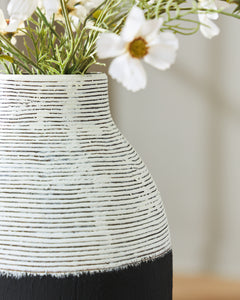 Girtha Antique White/Black Vase (13''H) - Ornate Home