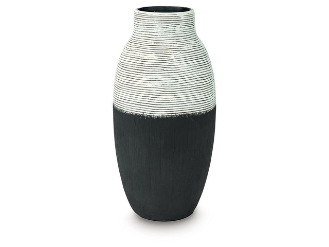 Girtha Antique White/Black Vase (16''H) (Online Special Price) - Ornate Home