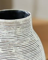 Girtha Antique White/Black Vase (16''H) (Online Special Price) - Ornate Home