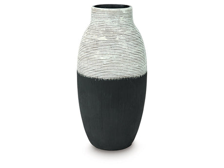 Girtha Antique White/Black Vase (16''H) - Ornate Home