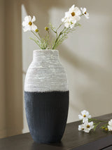 Girtha Antique White/Black Vase (16''H) - Ornate Home