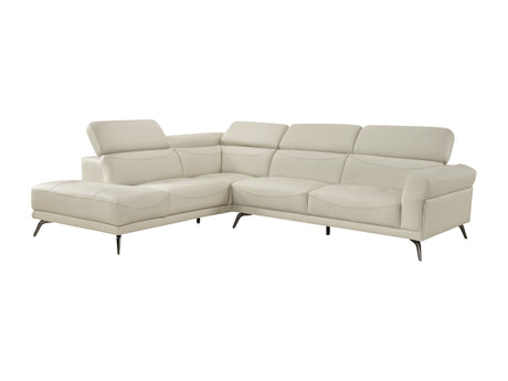 Giselle Beige 2-Piece Sectional with Left Side Chaise - Ornate Home