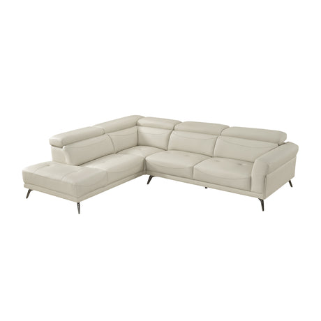 Giselle Beige 2-Piece Sectional with Left Side Chaise - Ornate Home