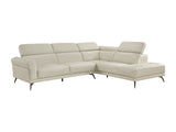 Giselle Beige 2-Piece Sectional with Right Side Chaise - Ornate Home