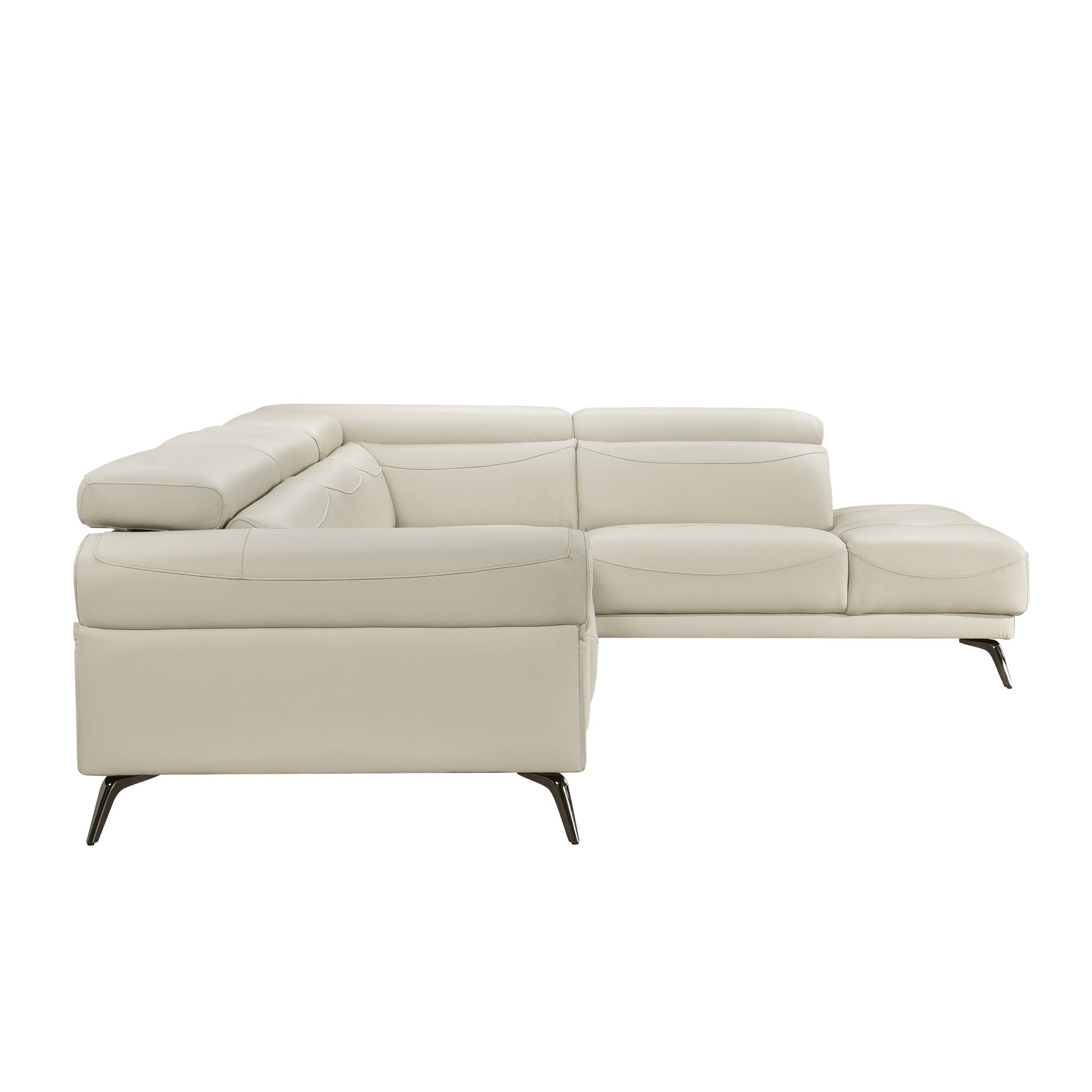 Giselle Beige 2-Piece Sectional with Right Side Chaise - Ornate Home