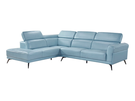 Giselle Blue 2-Piece Sectional with Left Side Chaise - Ornate Home