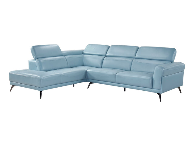 Giselle Blue 2-Piece Sectional with Left Side Chaise - Ornate Home
