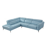 Giselle Blue 2-Piece Sectional with Left Side Chaise - Ornate Home