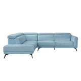Giselle Blue 2-Piece Sectional with Left Side Chaise - Ornate Home