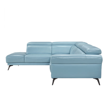 Giselle Blue 2-Piece Sectional with Left Side Chaise - Ornate Home