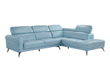 Giselle Blue 2-Piece Sectional with Right Side Chaise - Ornate Home